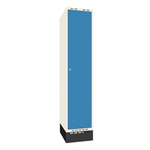 Omklædningsskab Sono-Flex™, 1 helskab, himmelblå dør og hvidt kabinet,