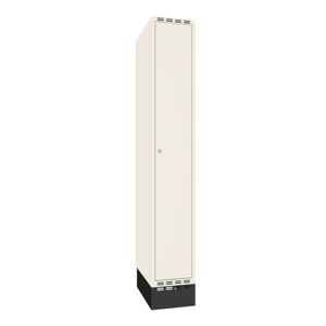 Omklædningsskab Sono-Flex™, 1 helskab, hvid dør og kabinet, BxD 300x55
