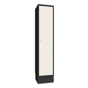 Omklædningsskab Sono-Flex™, 1 helskab, hvid dør og sort kabinet, BxD 4