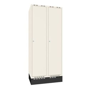 Omklædningsskab Sono-Flex™, 2 helskabe, hvide døre og kabinet, BxD 800