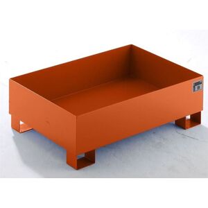 Opsamlingskar i stål, orange (RAL 2000), LxBxH 1200x800x360 mm