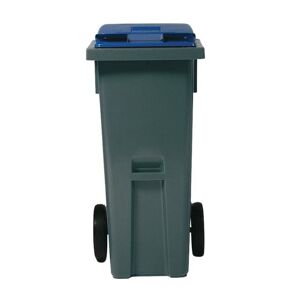 Affaldsbeholder PWS 140 liter, med låg, grå/blå