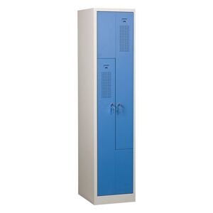 Z-skab Galtero, 1 plads/2 rum, 1800x415x500 mm, blå døre