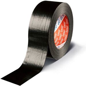 Vævstape Tesa, 4662 sort, 48 mm x 50 m, 24 stk/pk, tykkelse 230 µm