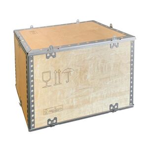 Krydsfiner kasse, sammenklappelig, LxBxH 380x280x280 mm