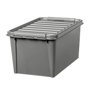 Plastkasse med låg Smartstore Recycled, LxBxH 590x390x310 mm, 47 liter