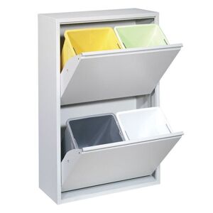 Kildesorteringsskab, HxBxD 920x601x252 mm, 4 x14 liter