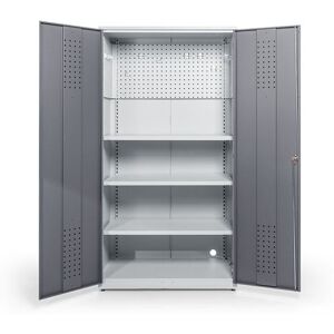 Værktøjsskab Gari, pakke 2, BxDxH 1020x540x2000 mm, max 500 kg, grå, c