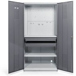 Værktøjsskab Gari, pakke 4, BxDxH 1020x540x2000 mm, max 500 kg, grå, c