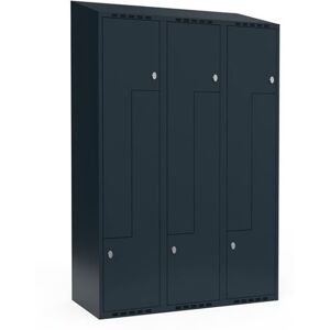 Z-skab Fydor SMZ, BxDxH 1200x550x1900 mm, 6 låger i 3 skabe, skråt tag