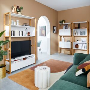 Estantería escalera mueble tv domeno blanco La Redoute Interieurs