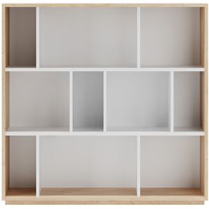 Librería estantería con dos baldas SPACEO HOME blanco 80x100x30 cm