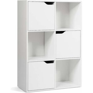 Armario de Baño con 4 Cajones Cajonera de Almacenamiento de Suelo Mueble Auxiliar  Baño Cocina Dormitorio Sala 30 x 30 x 83 cm Blanco - Costway