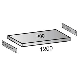 kaiserkraft Balda adicional para estantería-archivador ensamblable, profundidad 300 mm, anchura 1200 mm