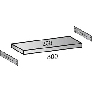 kaiserkraft Balda para estantería ensamblable industrial, anchura de balda 800 mm, profundidad 200 mm