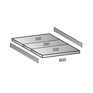 kaiserkraft Balda para estantería ensamblable industrial, anchura de balda 800 mm, profundidad 800 mm