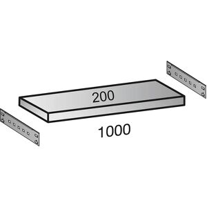 kaiserkraft Balda para estantería ensamblable industrial, anchura de balda 1000 mm, profundidad 200 mm