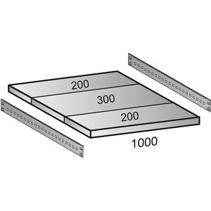 kaiserkraft Balda para estantería ensamblable industrial, anchura de balda 1000 mm, profundidad 700 mm