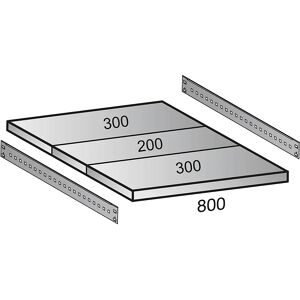 kaiserkraft Balda para estantería ensamblable industrial, anchura de balda 1000 mm, profundidad 800 mm