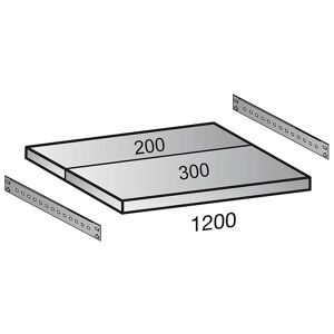 kaiserkraft Balda para estantería ensamblable industrial, anchura de balda 1200 mm, profundidad 500 mm