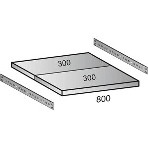 kaiserkraft Balda para estantería ensamblable CLEANA, anchura de balda 800 mm, profundidad 600 mm