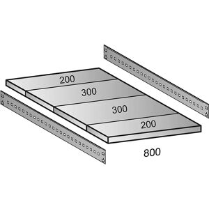 kaiserkraft Balda para estantería ensamblable CLEANA, anchura de balda 800 mm, profundidad 1000 mm