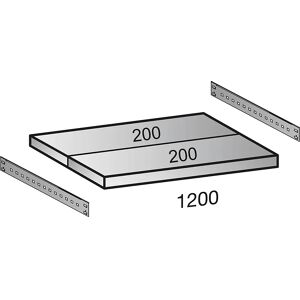 kaiserkraft Balda para estantería ensamblable CLEANA, anchura de balda 1200 mm, profundidad 400 mm