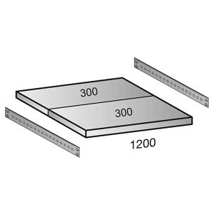 kaiserkraft Balda para estantería ensamblable CLEANA, anchura de balda 1200 mm, profundidad 600 mm