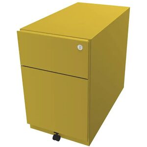 BISLEY Buck rodante Note™ con 1 archivador colgante y 1 cajón universal, H x A x P 495 x 300 x 565 mm, con tirador, amarillo