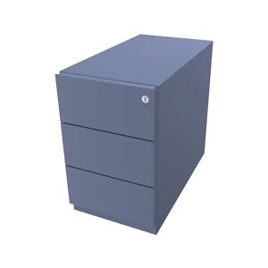 BISLEY Buck rodante Note™ con 3 cajones universales, H x A x P 495 x 300 x 565 mm, con tirador, azul