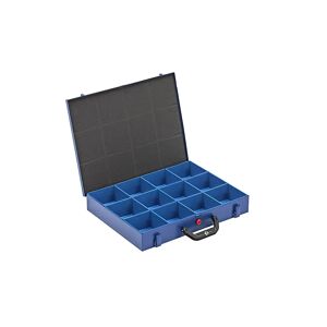 kaiserkraft Maletín para piezas pequeñas con cajas insertables, A x P 440 x 370 mm, con 12 cajas insertables, altura 63 mm