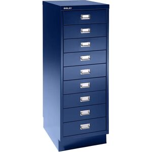 BISLEY Serie 39 MultiDrawer™, con zócalo, DIN A3, 9 cajones, azul oxford