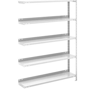 hofe Estantería atornillable para archivadores, en gris luminoso RAL 7035, altura de estantería 1500 mm, estantería de ampliación, anchura x profundidad 1000 x 300 mm