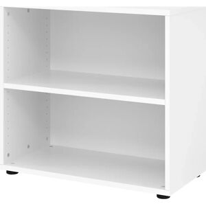 kaiserkraft VERA-ZWO - Estantería de oficina, H x A x P 748 x 800 x 400 mm, 2 pisos de archivadores, blanca