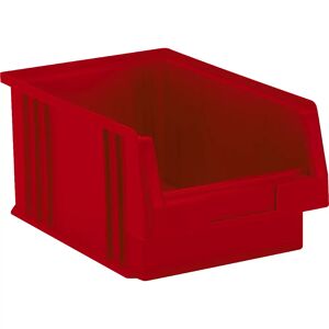 kaiserkraft Caja visualizable de polipropileno, capacidad 7,4 l, UE 10 unidades, rojo