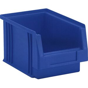 kaiserkraft Caja visualizable de polipropileno, capacidad 2,7 l, UE 25 unidades, azul