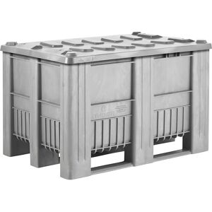 kaiserkraft Tapa, para caja para palets de 470 l, gris claro