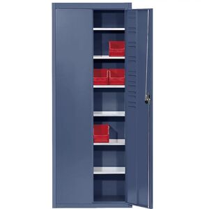 mauser Armario-almacén, sin cajas visualizables, H x A x P 1740 x 680 x 280 mm, monocolor, azul brillante