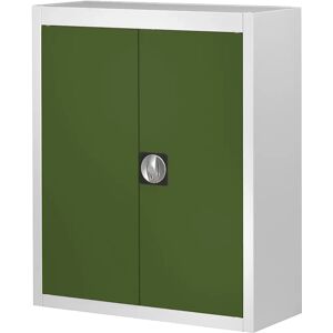 mauser Armario-almacén, sin cajas visualizables, H x A x P 820 x 680 x 280 mm, bicolor, cuerpo gris, puertas en verde