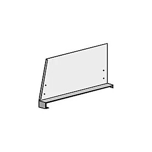 eurokraft pro Separador para estantería ensamblable modular, con pie de sujeción, altura 300 mm, para profundidad de balda 600 mm, gris luminoso RAL 7035