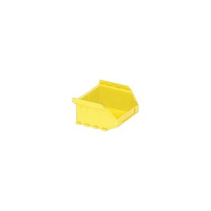 kaiserkraft Caja visualizable de polietileno FUTURA, L x A x H 85 x 98 x 50 mm, UE 50 unidades, amarillo