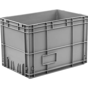 kaiserkraft Euro-recipiente apilable, capacidad 80 l, L x A x H 600 x 400 x 410 mm, PP, gris, a partir de 10 unid.