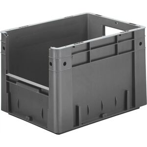 kaiserkraft Recipiente apilable euronorma, capacidad 23,3 l, L x A x H 400 x 300 x 270 mm, UE 4 unid., gris