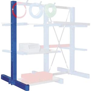 eurokraft pro Poste de estantería de brazos voladizos, por ambos lados, altura de postes 2700 mm, carga máx. 3300 kg, azul