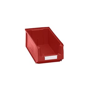 mauser Caja visualizable de polietileno, L x A x H 350 x 210 x 140 mm, rojo, UE 14 unidades