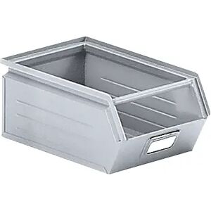 kaiserkraft Caja visualizable de chapa de acero, L x A x H 350 x 210 x 145 mm, con barra portante, galvanizado