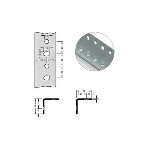 hofe Perfil angular de acero para sistema modular, 38 x 38 x 1,7 mm, longitud 3 m, galvanizado, UE 10 unidades