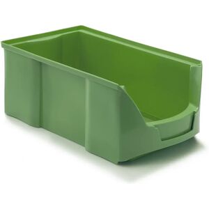 kaiserkraft Caja visualizable de polietileno FUTURA, L x A x H 360 x 208 x 147 mm, UE 12 unidades, verde