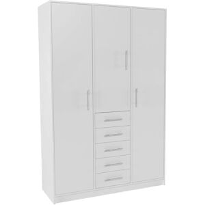 Aparador mueble auxiliar Shaw blanco y roble 119,3x188,6x40 cm