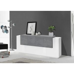 Armario cocina con mesa abatible FLIP blanco / gris 80 x 137.1 x 44.7 cm